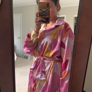 White Fox Boutique Floral Shirt Dress